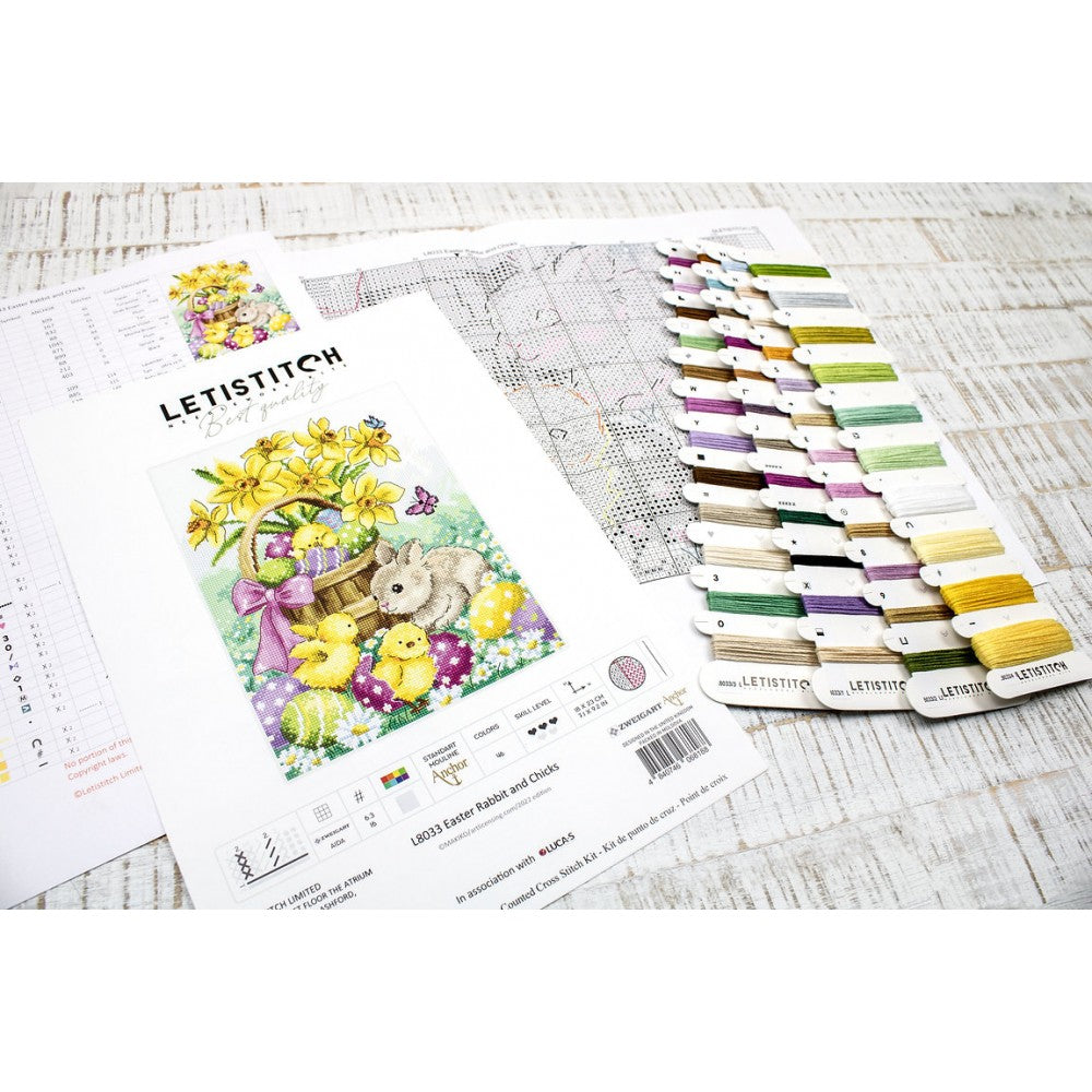 Set broderie Rabbit and Chicks