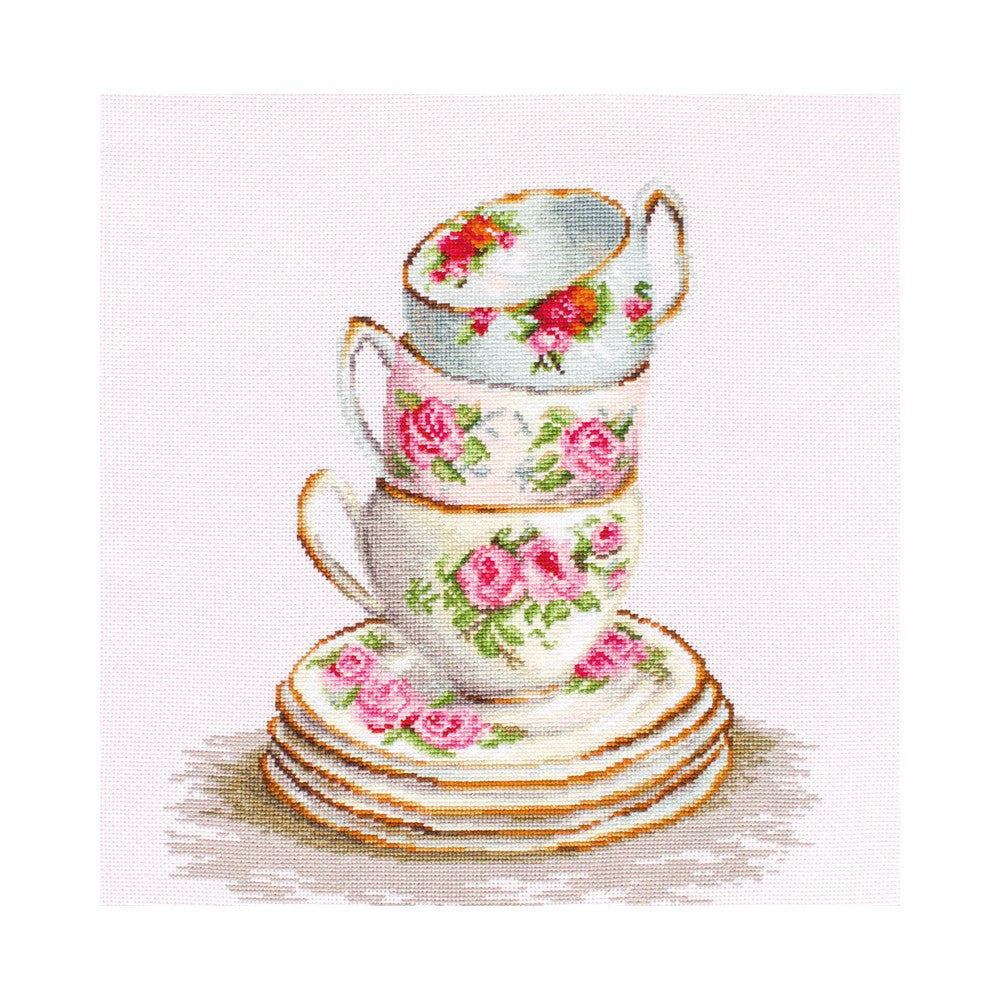 Set broderie Trei cupe de ceai