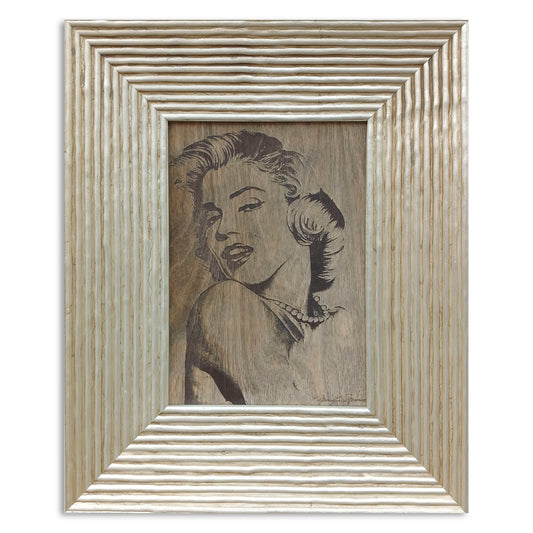Portret gravat pe lemn "Marilyn Monroe"