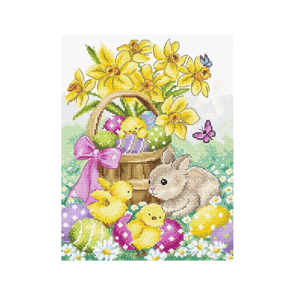 Set broderie Rabbit and Chicks